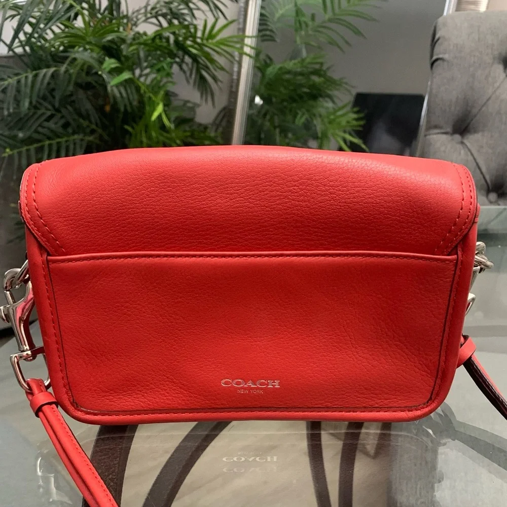 Coach 19914 Red Leather Crossbody Bag - Picture 6 of 10